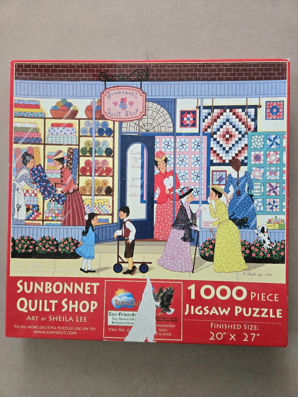 Sunsout Sunbonnet Quilt Shop 1000-Piece Jigsaw Puzzle